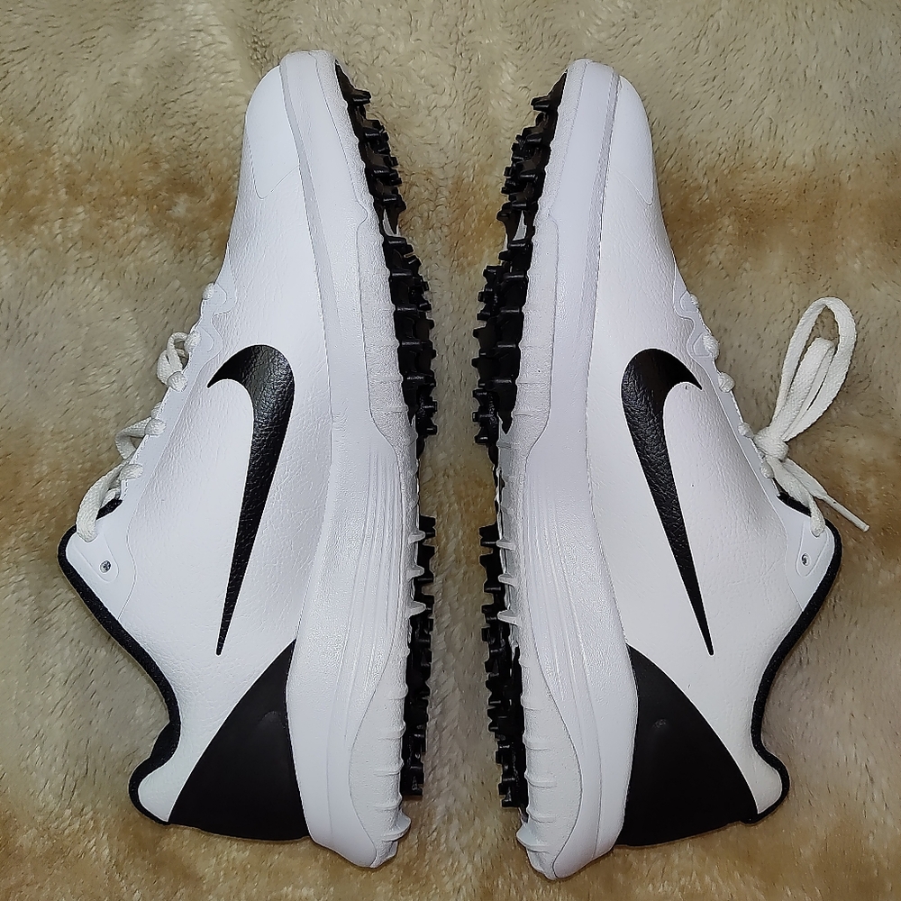 Nike Infinity G Mens Leather Golf Shoes Spikes White Black CT0531-101 - Picture 6 of 10
